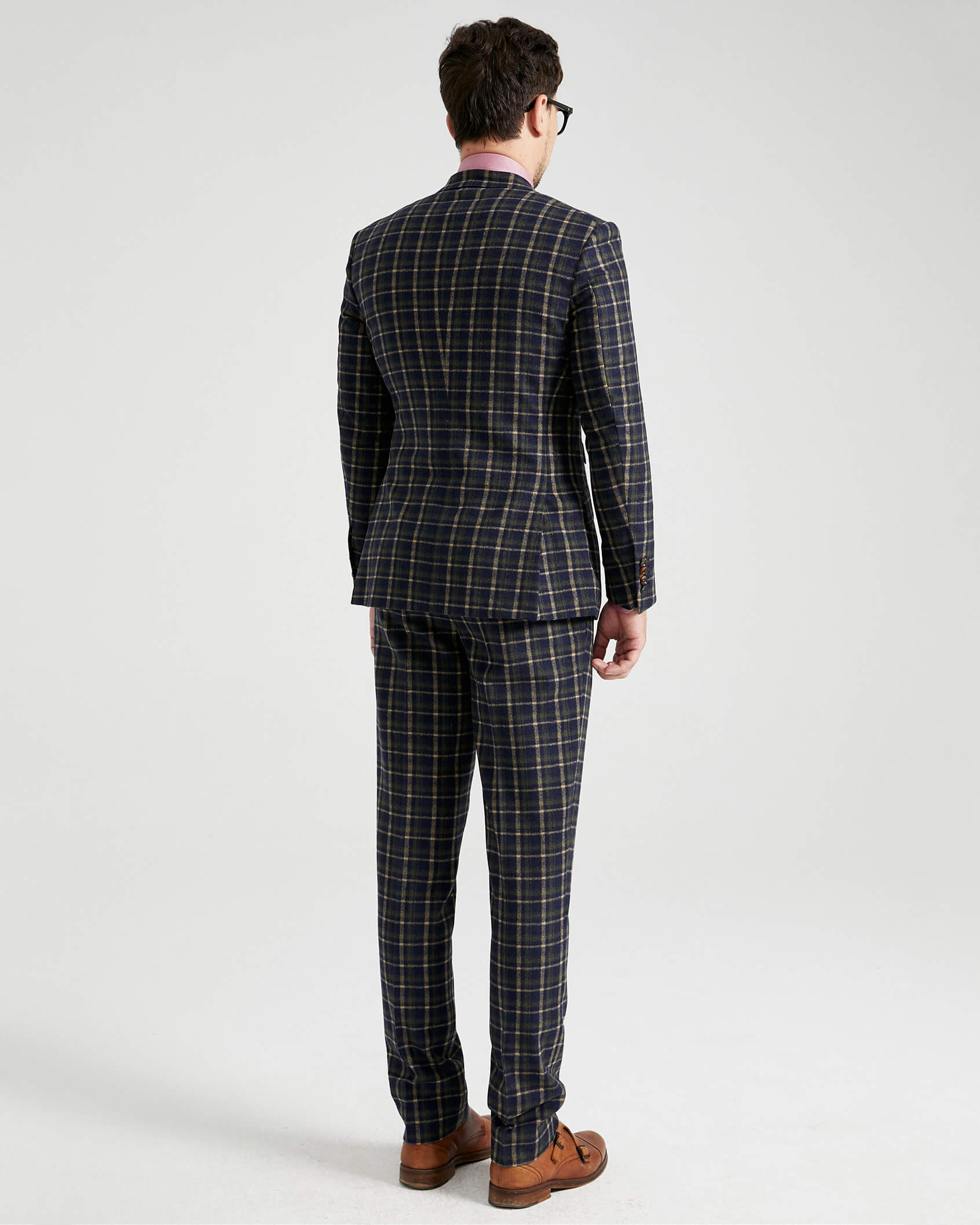 plaid tweed suit